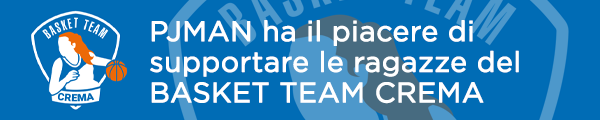 Banner PJman supporta Basket Team Crema